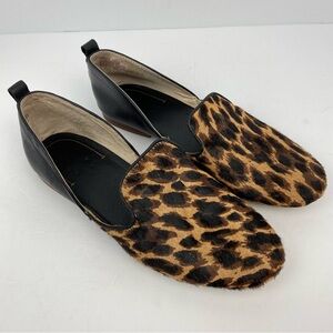 Latigo size 7.5 Women’s Albany Leopard Pony Fur Leather Loafers Flats